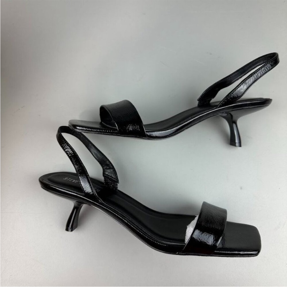 Steve Madden Isha Black Slingback Heels